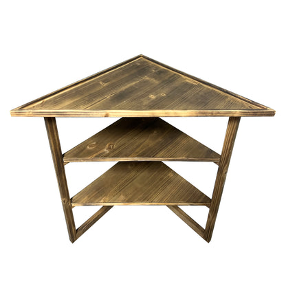 24'' Tall Solid Wood Triangle Coffee Table